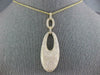 ESTATE EXTRA LARGE 4.09CT DIAMOND 18K YELLOW GOLD MULTI ROW PAVE LARIAT NECKLACE