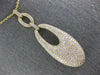 ESTATE EXTRA LARGE 4.09CT DIAMOND 18K YELLOW GOLD MULTI ROW PAVE LARIAT NECKLACE