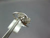 ESTATE .25CT DIAMOND 14KT WHITE GOLD 3D FLOWER CLUSTER CRISS CROSS LOVE RING