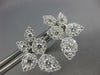 ESTATE LARGE 1.23CT DIAMOND 18KT WHITE GOLD 3D ROUND MULTI LEAF HANGING EARRINGS