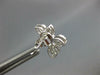 ESTATE LARGE 1.23CT DIAMOND 18KT WHITE GOLD 3D ROUND MULTI LEAF HANGING EARRINGS