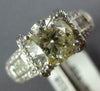 ESTATE LARGE 2.23CT DIAMOND 14KT WHITE GOLD 3D ROUND LUCIDA ENGAGEMENT RING