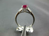 1.34CT DIAMOND & AAA RUBY PLATINUM 3D OVAL & BAGUETTE 3 STONE ENGAGEMENT RING