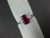 1.34CT DIAMOND & AAA RUBY PLATINUM 3D OVAL & BAGUETTE 3 STONE ENGAGEMENT RING