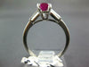 1.34CT DIAMOND & AAA RUBY PLATINUM 3D OVAL & BAGUETTE 3 STONE ENGAGEMENT RING
