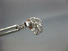 ESTATE .68CT DIAMOND 18KT WHITE GOLD 3D CLASSIC FLOWER SOLITAIRE STUD EARRINGS