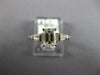 ESTATE 1.0CT DIAMOND 3D PLATINUM CLASSIC BAGUETTE THREE STONE ENGAGEMENT RING