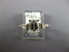 ESTATE 1.0CT DIAMOND 3D PLATINUM CLASSIC BAGUETTE THREE STONE ENGAGEMENT RING