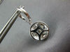 ESTATE LARGE 2.39CT DIAMOND 18K WHITE GOLD ROUND CLUSTER FLOWER HANGING EARRINGS