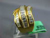 LARGE 4.50CT DIAMOND 18K YELLOW GOLD BAGUETTE MULTI ROW WEDDING ANNIVERSARY RING