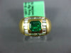 1.20CT DIAMOND & AAA EMERALD 18KT YELLOW GOLD 3D BAGUETTE BEZEL ENGAGEMENT RING