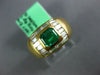 1.20CT DIAMOND & AAA EMERALD 18KT YELLOW GOLD 3D BAGUETTE BEZEL ENGAGEMENT RING