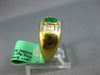 1.20CT DIAMOND & AAA EMERALD 18KT YELLOW GOLD 3D BAGUETTE BEZEL ENGAGEMENT RING