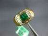 1.20CT DIAMOND & AAA EMERALD 18KT YELLOW GOLD 3D BAGUETTE BEZEL ENGAGEMENT RING