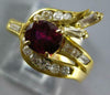 ESTATE WIDE 1.55CT DIAMOND & AAA RUBY 18KT YELLOW GOLD MULTI SHAPE LEAF FUN RING