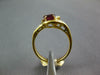 ESTATE WIDE 1.55CT DIAMOND & AAA RUBY 18KT YELLOW GOLD MULTI SHAPE LEAF FUN RING