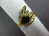 ESTATE WIDE 1.55CT DIAMOND & AAA RUBY 18KT YELLOW GOLD MULTI SHAPE LEAF FUN RING
