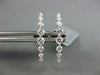 ESTATE .60CT DIAMOND 18KT WHITE GOLD CLASSIC JOURNEY ELONGATED BAR FUN EARRINGS