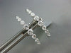 ESTATE .60CT DIAMOND 18KT WHITE GOLD CLASSIC JOURNEY ELONGATED BAR FUN EARRINGS