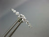 ESTATE .60CT DIAMOND 18KT WHITE GOLD CLASSIC JOURNEY ELONGATED BAR FUN EARRINGS