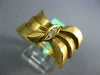 ESTATE LARGE .06CT DIAMOND 18KT YELLOW GOLD 3D CLASSIC HANDCRAFTED BOW RING