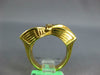 ESTATE LARGE .06CT DIAMOND 18KT YELLOW GOLD 3D CLASSIC HANDCRAFTED BOW RING