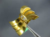 ESTATE LARGE .06CT DIAMOND 18KT YELLOW GOLD 3D CLASSIC HANDCRAFTED BOW RING