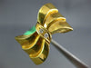ESTATE LARGE .06CT DIAMOND 18KT YELLOW GOLD 3D CLASSIC HANDCRAFTED BOW RING