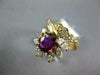 LARGE 2.10CT DIAMOND & AAA AMETHYST 18KT YELLOW GOLD 3D MULTI SHAPE FLOWER RING