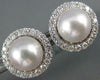 LARGE .67CT DIAMOND & AAA SOUTH SEA PEARLS 18KT WHITE GOLD EARRINGS & JACKETS