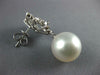 LARGE 1.3CT DIAMOND & AAA SOUTH SEA PEARL 18K WHITE GOLD FLOWER HANGING EARRINGS