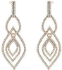 ESTATE .96CT DIAMOND 14KT ROSE GOLD 3D MULTI LEAF CLASSIC FUN HANGING EARRINGS