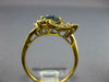 LARGE 3.0CT DIAMOND & AAA CEYLON SAPPHIRE 18K YELLOW GOLD FLOWER ENGAGEMENT RING