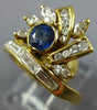 ESTATE LARGE 1.85CT DIAMOND & AAA SAPPHIRE 18KT YELLOW GOLD MULTI SHAPE FUN RING