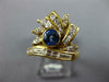 ESTATE LARGE 1.85CT DIAMOND & AAA SAPPHIRE 18KT YELLOW GOLD MULTI SHAPE FUN RING