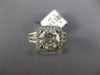 ESTATE LARGE 2.80CT DIAMOND 14KT WHITE & ROSE GOLD SQUARE HALO ENGAGEMENT RING