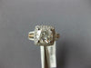 ESTATE LARGE 2.80CT DIAMOND 14KT WHITE & ROSE GOLD SQUARE HALO ENGAGEMENT RING