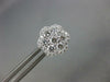 ESTATE LARGE 1.21CT DIAMOND 18KT WHITE GOLD 3D CLUSTER FLOWER HALO STUD EARRINGS