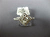 ESTATE .99CT DIAMOND 14KT WHITE GOLD 3D ROUND & PRINCESS HALO ENGAGEMENT RING