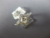 ESTATE .99CT DIAMOND 14KT WHITE GOLD 3D ROUND & PRINCESS HALO ENGAGEMENT RING