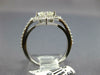 ESTATE .99CT DIAMOND 14KT WHITE GOLD 3D ROUND & PRINCESS HALO ENGAGEMENT RING