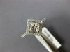 ESTATE .99CT DIAMOND 14KT WHITE GOLD 3D ROUND & PRINCESS HALO ENGAGEMENT RING