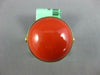 ESTATE LARGE AAA CORAL 14KT YELLOW GOLD 3D ROUND CLASSIC CABOCHON FUN RING