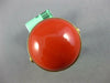 ESTATE LARGE AAA CORAL 14KT YELLOW GOLD 3D ROUND CLASSIC CABOCHON FUN RING