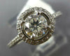 1.45CT DIAMOND 14KT WHITE GOLD 3D ROUND SOLITAIRE HALO ETERNITY ENGAGEMENT RING