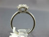1.45CT DIAMOND 14KT WHITE GOLD 3D ROUND SOLITAIRE HALO ETERNITY ENGAGEMENT RING