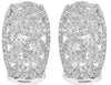 ESTATE WIDE 1.43CT DIAMOND 14K WHITE GOLD 3D OPEN FILIGREE CLIP ON EARRINGS