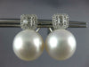 EXTRA LARGE .60CT DIAMOND & AAA SOUTH SEA PEARL 18KT WHITE GOLD CLIP ON EARRINGS