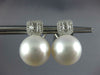 EXTRA LARGE .60CT DIAMOND & AAA SOUTH SEA PEARL 18KT WHITE GOLD CLIP ON EARRINGS