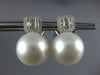 EXTRA LARGE .60CT DIAMOND & AAA SOUTH SEA PEARL 18KT WHITE GOLD CLIP ON EARRINGS